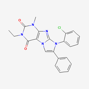 8-(2-chlorophenyl)-3-ethyl-1-methyl-7-phenyl-1H-imidazo[2,1-f]purine-2,4(3H,8H)-dione