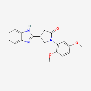 molecular formula C19H19N3O3 B2853809 4-(1H-benzimidazol-2-yl)-1-(2,5-dimethoxyphenyl)pyrrolidin-2-one CAS No. 862828-44-2