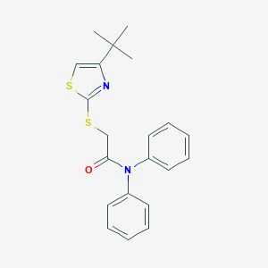 molecular formula C21H22N2OS2 B285381 2-[(4-tert-butyl-1,3-thiazol-2-yl)sulfanyl]-N,N-diphenylacetamide 