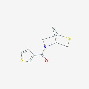 molecular formula C10H11NOS2 B2853812 2-Thia-5-azabicyclo[2.2.1]heptan-5-yl(thiophen-3-yl)methanone CAS No. 2034608-08-5