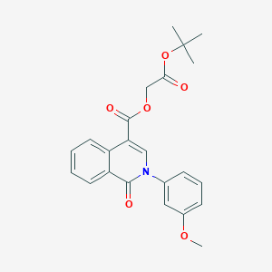 molecular formula C23H23NO6 B2853820 2-(Tert-butoxy)-2-oxoethyl 2-(3-methoxyphenyl)-1-oxo-1,2-dihydroisoquinoline-4-carboxylate CAS No. 1029747-69-0