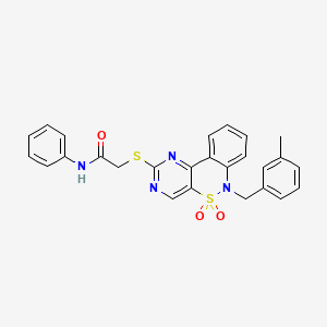 2-{[6-(3-methylbenzyl)-5,5-dioxido-6H-pyrimido[5,4-c][2,1]benzothiazin-2-yl]thio}-N-phenylacetamide
