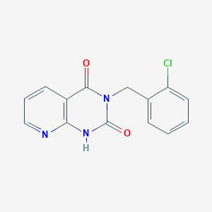 molecular formula C14H10ClN3O2 B2853828 3-[(2-chlorophenyl)methyl]-1H-pyrido[2,3-d]pyrimidine-2,4-dione CAS No. 866340-95-6