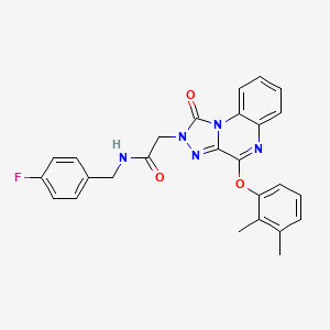 molecular formula C26H22FN5O3 B2853829 2-[4-(2,3-dimethylphenoxy)-1-oxo[1,2,4]triazolo[4,3-a]quinoxalin-2(1H)-yl]-N-(4-fluorobenzyl)acetamide CAS No. 1358305-10-8
