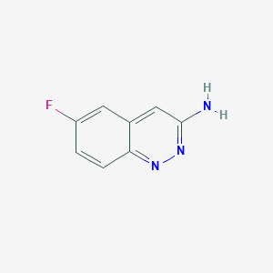 molecular formula C8H6FN3 B2853839 6-Fluorocinnolin-3-amine CAS No. 2470437-28-4