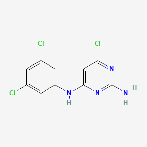 molecular formula C10H7Cl3N4 B2853844 6-chloro-4-N-(3,5-dichlorophenyl)pyrimidine-2,4-diamine CAS No. 163020-79-9