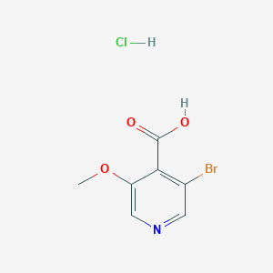 molecular formula C7H7BrClNO3 B2853853 3-Bromo-5-methoxypyridine-4-carboxylic acid hydrochloride CAS No. 2225142-26-5