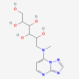 molecular formula C12H19N5O5 B2853855 1-Deoxy-1-[methyl([1,2,4]triazolo[1,5-a]pyrimidin-7-yl)amino]hexitol CAS No. 339049-79-5