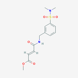 molecular formula C14H18N2O5S B2853856 Methyl (E)-4-[[3-(dimethylsulfamoyl)phenyl]methylamino]-4-oxobut-2-enoate CAS No. 2411337-38-5