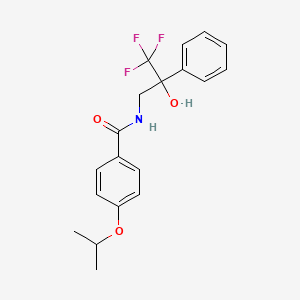 molecular formula C19H20F3NO3 B2853857 4-isopropoxy-N-(3,3,3-trifluoro-2-hydroxy-2-phenylpropyl)benzamide CAS No. 1351607-21-0