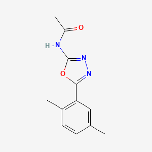 molecular formula C12H13N3O2 B2853861 N-(5-(2,5-dimethylphenyl)-1,3,4-oxadiazol-2-yl)acetamide CAS No. 891116-57-7