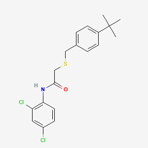 molecular formula C19H21Cl2NOS B2853865 2-{[4-(tert-butyl)benzyl]sulfanyl}-N-(2,4-dichlorophenyl)acetamide CAS No. 400089-22-7