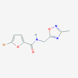 molecular formula C9H8BrN3O3 B2853875 5-溴-N-((3-甲基-1,2,4-恶二唑-5-基)甲基)呋喃-2-甲酰胺 CAS No. 1207042-63-4