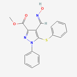 methyl 4-[(1E)-(hydroxyimino)methyl]-1-phenyl-5-(phenylsulfanyl)-1H-pyrazole-3-carboxylate