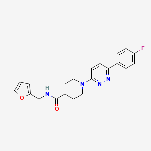 molecular formula C21H21FN4O2 B2853879 1-(6-(4-fluorophenyl)pyridazin-3-yl)-N-(furan-2-ylmethyl)piperidine-4-carboxamide CAS No. 1105218-13-0