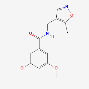 molecular formula C14H16N2O4 B2853883 3,5-dimethoxy-N-((5-methylisoxazol-4-yl)methyl)benzamide CAS No. 2034403-68-2