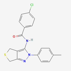 4-chloro-N-(2-(p-tolyl)-4,6-dihydro-2H-thieno[3,4-c]pyrazol-3-yl)benzamide