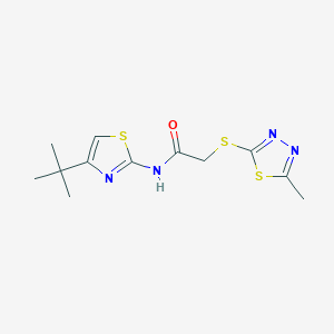 N-(4-tert-butyl-1,3-thiazol-2-yl)-2-[(5-methyl-1,3,4-thiadiazol-2-yl)sulfanyl]acetamide