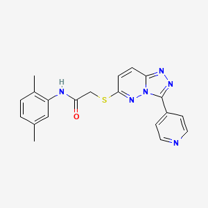 molecular formula C20H18N6OS B2853891 N-(2,5-dimethylphenyl)-2-[(3-pyridin-4-yl-[1,2,4]triazolo[4,3-b]pyridazin-6-yl)sulfanyl]acetamide CAS No. 868969-63-5