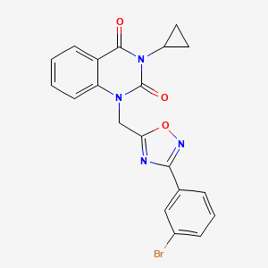 1-((3-(3-bromophenyl)-1,2,4-oxadiazol-5-yl)methyl)-3-cyclopropylquinazoline-2,4(1H,3H)-dione