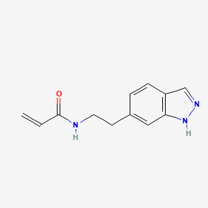 molecular formula C12H13N3O B2853900 N-[2-(1H-Indazol-6-yl)ethyl]prop-2-enamide CAS No. 2411276-14-5