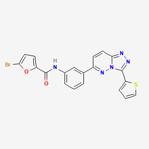 molecular formula C20H12BrN5O2S B2853904 5-bromo-N-(3-(3-(thiophen-2-yl)-[1,2,4]triazolo[4,3-b]pyridazin-6-yl)phenyl)furan-2-carboxamide CAS No. 891126-04-8