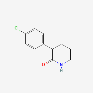 molecular formula C11H12ClNO B2853917 3-(4-Chlorophenyl)piperidin-2-one CAS No. 1267774-08-2