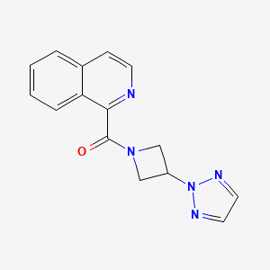 molecular formula C15H13N5O B2853923 (3-(2H-1,2,3-triazol-2-yl)azetidin-1-yl)(isoquinolin-1-yl)methanone CAS No. 2192744-85-5