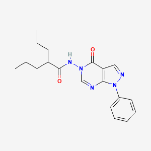 molecular formula C19H23N5O2 B2853930 N-(4-oxo-1-phenyl-1H-pyrazolo[3,4-d]pyrimidin-5(4H)-yl)-2-propylpentanamide CAS No. 899945-82-5