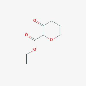 molecular formula C8H12O4 B2853939 Ethyl 3-oxotetrahydropyran-2-carboxylate CAS No. 122061-03-4
