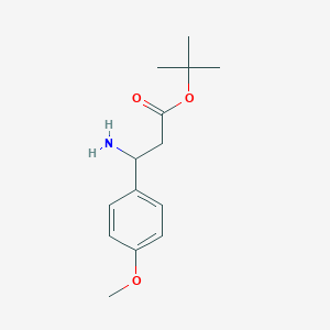 molecular formula C14H21NO3 B2853946 Tert-butyl 3-amino-3-(4-methoxyphenyl)propanoate CAS No. 2287282-24-8
