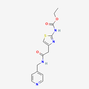 Ethyl (4-(2-oxo-2-((pyridin-4-ylmethyl)amino)ethyl)thiazol-2-yl)carbamate