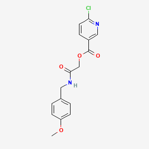 {[(4-Methoxyphenyl)methyl]carbamoyl}methyl 6-chloropyridine-3-carboxylate