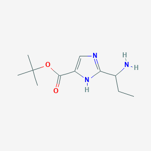 molecular formula C11H19N3O2 B2853951 Tert-butyl 2-(1-aminopropyl)-1H-imidazole-5-carboxylate CAS No. 2248275-00-3