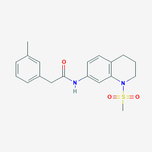 2-(3-methylphenyl)-N-(1-methylsulfonyl-3,4-dihydro-2H-quinolin-7-yl)acetamide