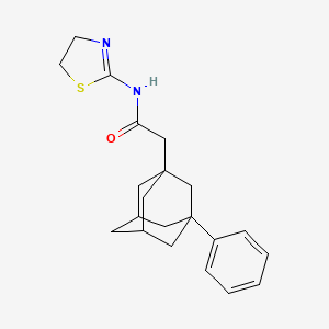 molecular formula C21H26N2OS B2853965 N-(4,5-dihydro-1,3-thiazol-2-yl)-2-(3-phenyl-1-adamantyl)acetamide CAS No. 701254-62-8