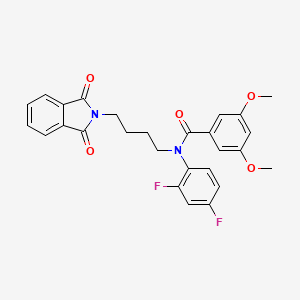 N-(2,4-difluorophenyl)-N-(4-(1,3-dioxoisoindolin-2-yl)butyl)-3,5-dimethoxybenzamide