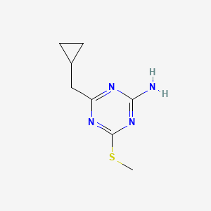4-(Cyclopropylmethyl)-6-(methylsulfanyl)-1,3,5-triazin-2-amine