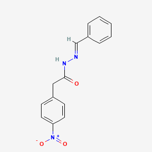 molecular formula C15H13N3O3 B2853974 (E)-N'-benzylidene-2-(4-nitrophenyl)acetohydrazide CAS No. 2874-44-4