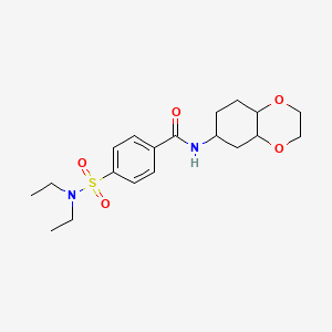 molecular formula C19H28N2O5S B2853982 4-(N,N-diethylsulfamoyl)-N-(octahydrobenzo[b][1,4]dioxin-6-yl)benzamide CAS No. 1902895-38-8