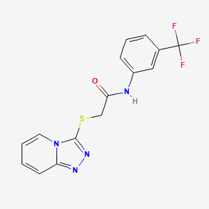 2-([1,2,4]triazolo[4,3-a]pyridin-3-ylsulfanyl)-N-[3-(trifluoromethyl)phenyl]acetamide