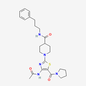 molecular formula C25H33N5O3S B2853994 Isopropyl 5-[2-(piperidin-1-ylcarbonyl)phenyl]-1,3-oxazole-4-carboxylate CAS No. 1185138-36-6