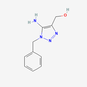 molecular formula C10H12N4O B2853999 (5-amino-1-benzyl-1H-1,2,3-triazol-4-yl)methanol CAS No. 49789-99-3