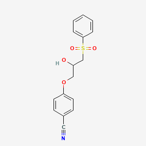 4-[3-(Benzenesulfonyl)-2-hydroxypropoxy]benzonitrile