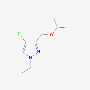 molecular formula C9H15ClN2O B2854002 4-chloro-1-ethyl-3-(isopropoxymethyl)-1H-pyrazole CAS No. 1856043-11-2