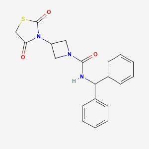 molecular formula C20H19N3O3S B2854012 N-benzhydryl-3-(2,4-dioxothiazolidin-3-yl)azetidine-1-carboxamide CAS No. 2034270-78-3