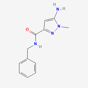 molecular formula C12H14N4O B2854016 5-amino-N-benzyl-1-methyl-1H-pyrazole-3-carboxamide CAS No. 1856095-22-1