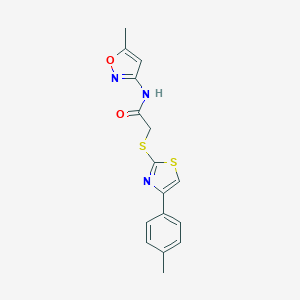 N-(5-methyl-3-isoxazolyl)-2-{[4-(4-methylphenyl)-1,3-thiazol-2-yl]sulfanyl}acetamide