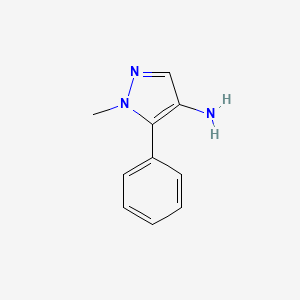molecular formula C10H11N3 B2854020 1-methyl-5-phenyl-1H-pyrazol-4-amine CAS No. 91858-00-3