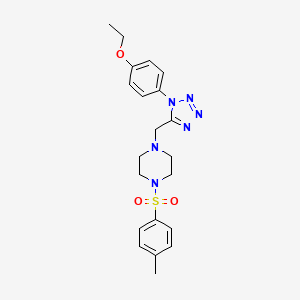 molecular formula C21H26N6O3S B2854021 1-((1-(4-ethoxyphenyl)-1H-tetrazol-5-yl)methyl)-4-tosylpiperazine CAS No. 1049433-74-0